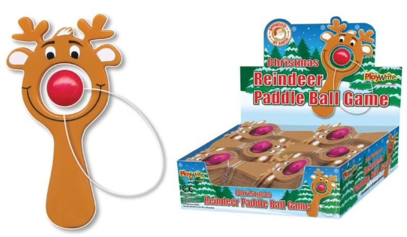Reindeer Paddle Ball Game 10cm x 48 ( 27p Each )