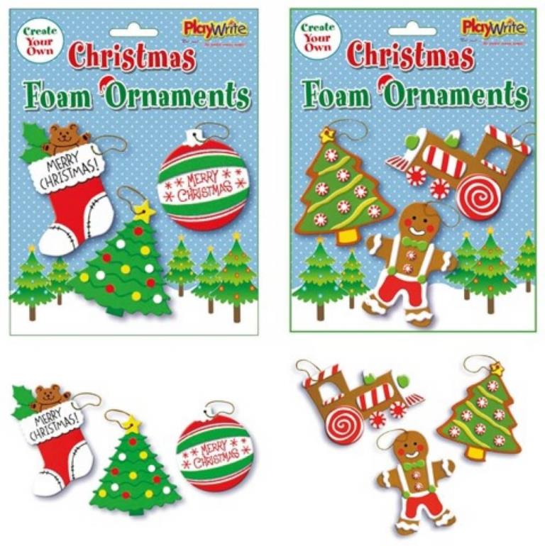 Make Your Own Christmas Foam Ornaments 28cm X 15cm