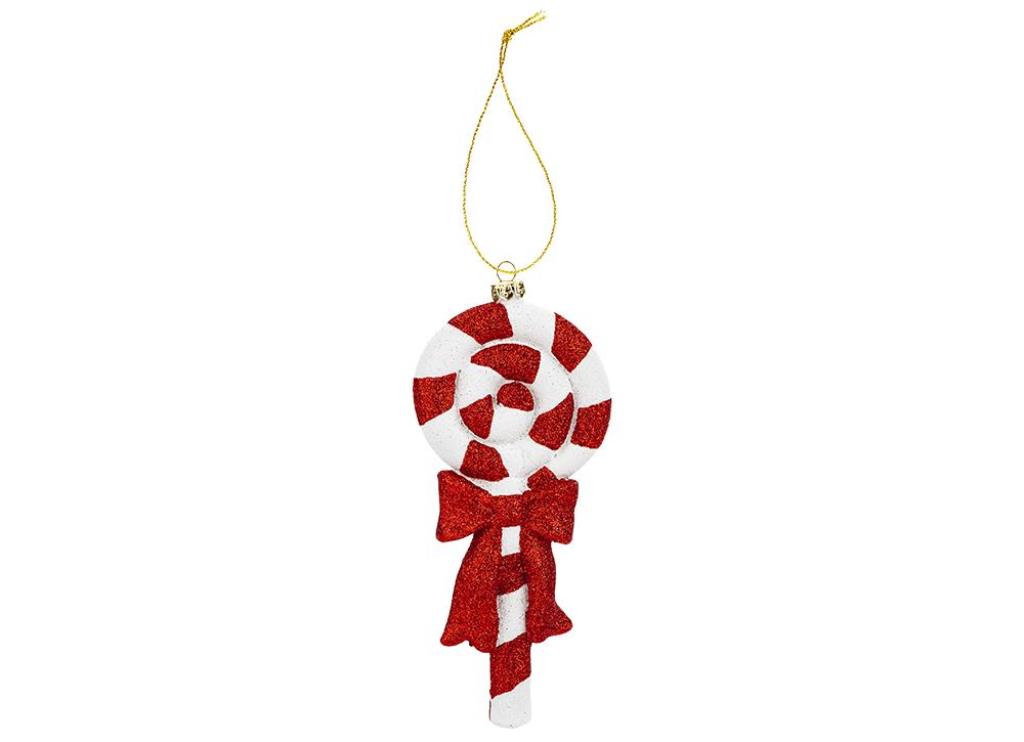Glitter Painted Candy Lolly Hanging Decoration