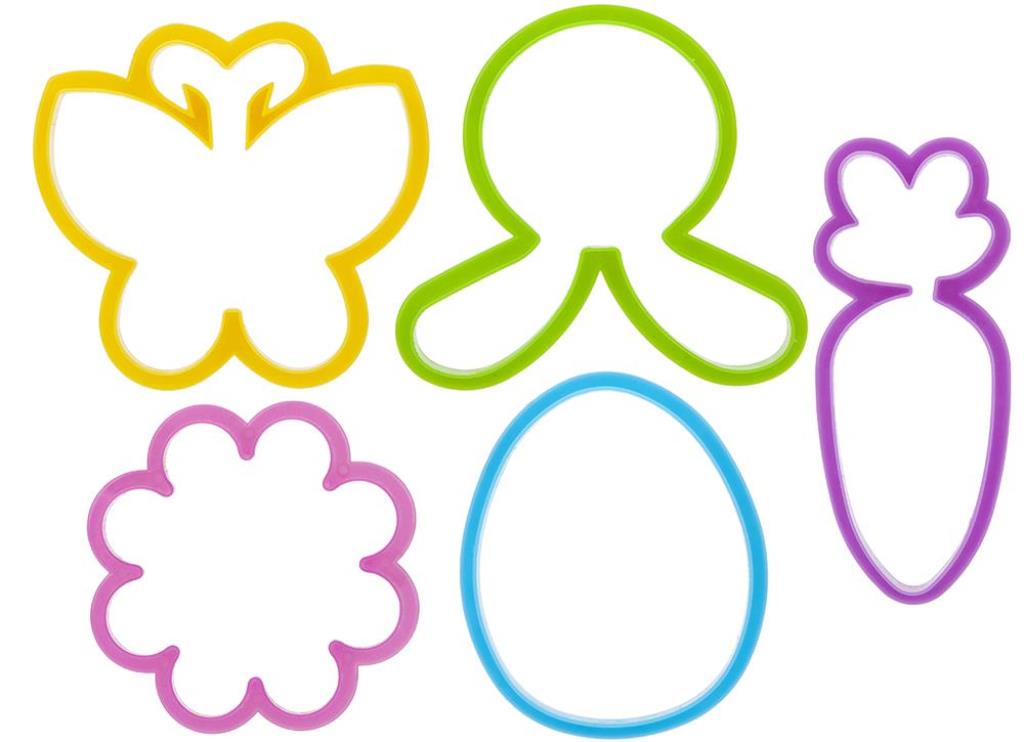 Springtime Easter Cookie Cutters In String Bag 5 Pack