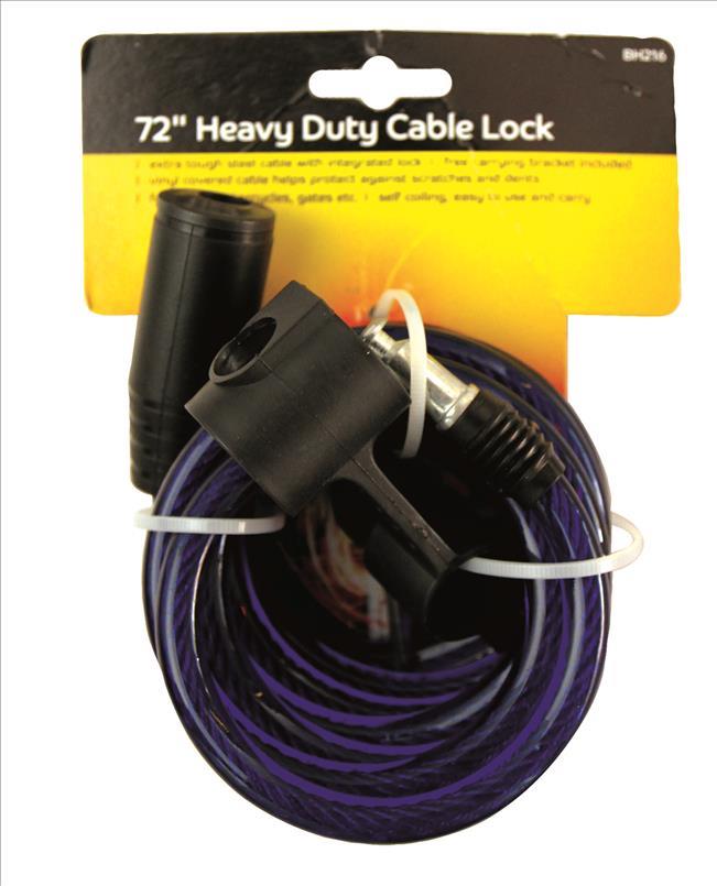 (image for) Blackspur 10mm X 1.8M Heavy Duty Cable Bicycle Lock