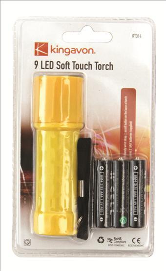 (image for) Blackspur 9 Led Soft Touch Torch With Batteries