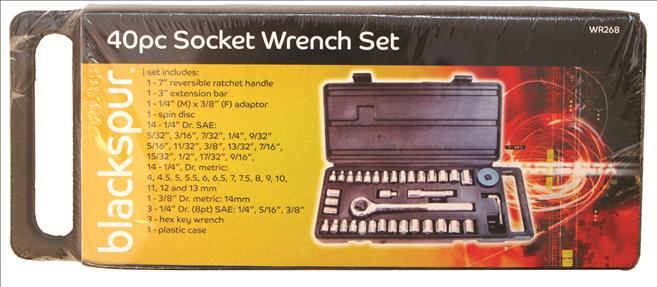 (image for) Blackspur 40 Piece Socket Wrench Set