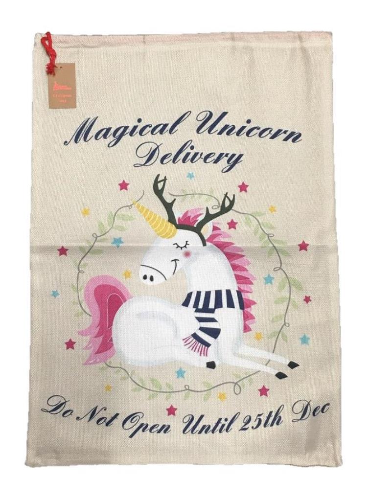 (image for) Red And Gold Reindeer Santa Sack 70 x 50cm