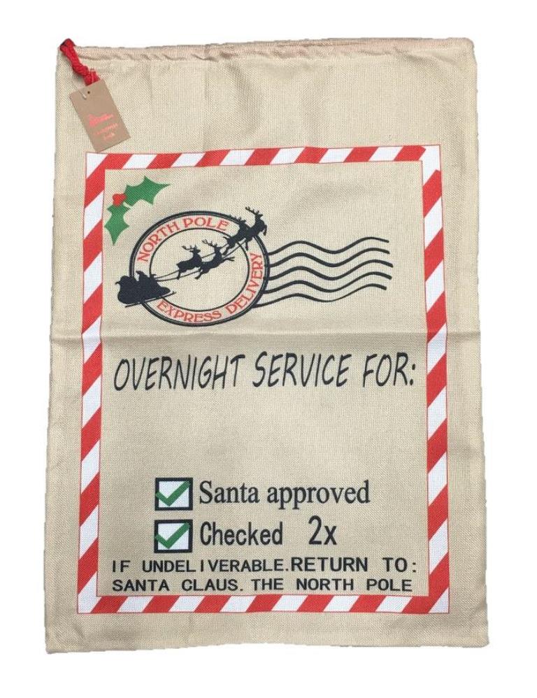 (image for) Red And Gold Reindeer Santa Sack 70 x 50cm