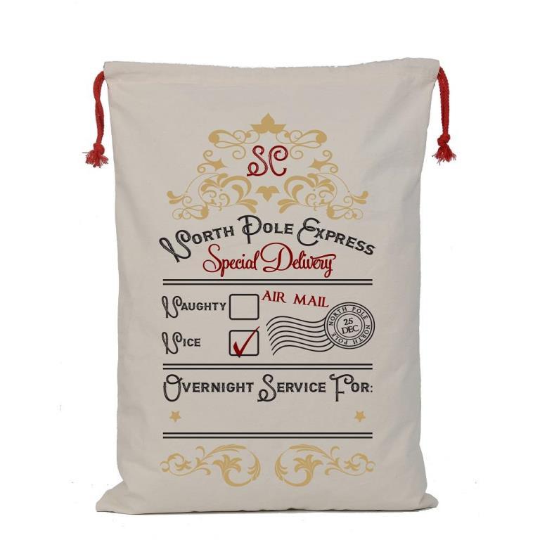 Special Overnight Delivery Santa Sack 70cm X 50cm