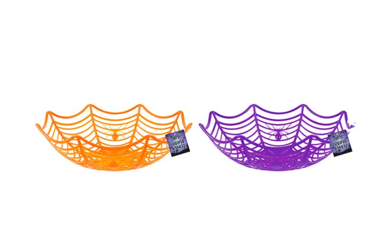 Halloween Cobweb Party Basket 25cm 