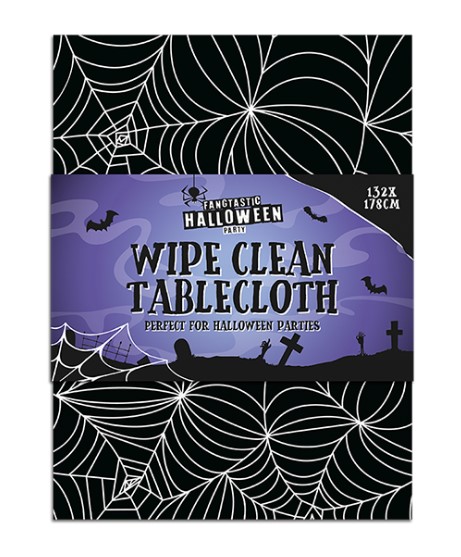Halloween Wipe Clean Tablecloth 132x178cm - Adults