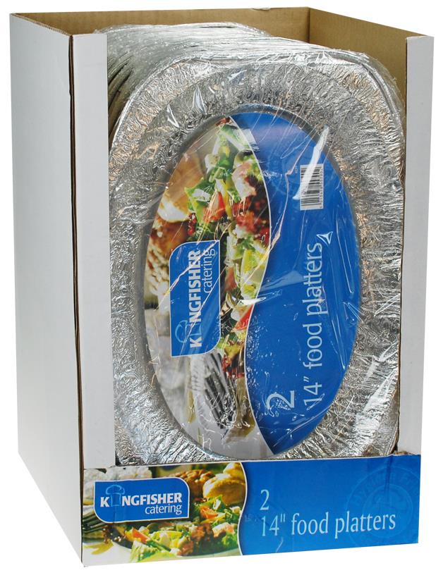 (image for) 14" ( 36cm ) Foil Food Platters 2 Pack