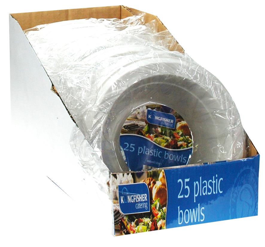 (image for) 6" ( 15cm ) White Plastic Disposable Bowls 15 Pack