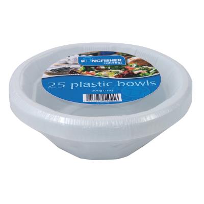 (image for) 6" ( 15cm ) White Plastic Disposable Bowls 15 Pack