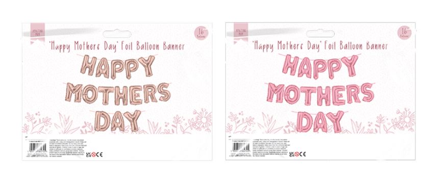 Happy Mothers Day Foil Balloon Banner