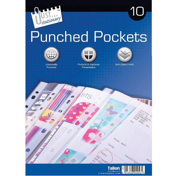 (image for) 10 Clear plastic Punched pockets