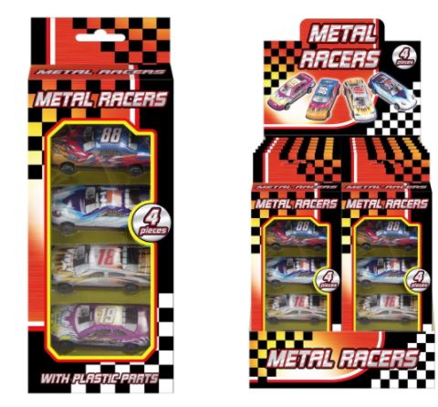 4Pc Metal Cars In Hanging Window Box
