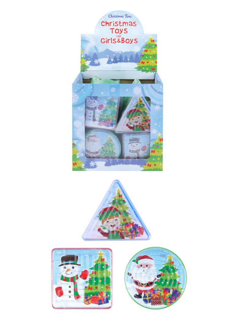 Mini Christmas Puzzle Mazes x 96 (Assorted Designs)