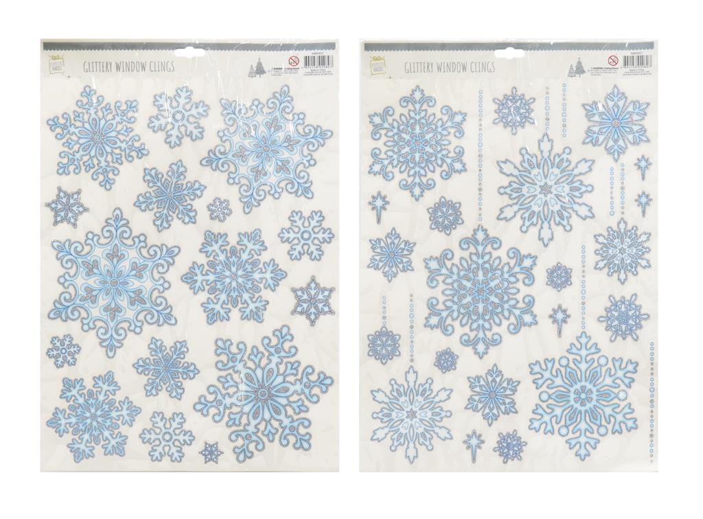 Glitter Snowflake Window Cling