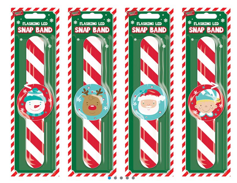 Christmas LED Flashing Snap Band ( Assorted Designs )