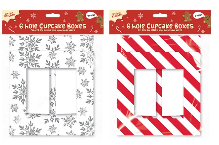Christmas Cupcake Boxes 2 Pack